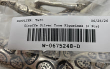 Load image into Gallery viewer, Lot Of 2 Pcs Decorative Collectible Giraffe Silver Tone Figurines
