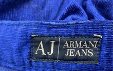 Load image into Gallery viewer, Authentic Armani Jeans Womens Blue Corduroy Straight Leg Jeans Size EUR 28

