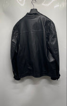 Load image into Gallery viewer, U.S. Polo Assn. Mens Black Long Sleeve Pockets Full-Zip Leather Jacket Size L
