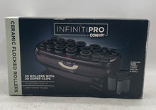 Load image into Gallery viewer, Conair Infiniti Pro Black Instant Heat Ceramic Flocked Rollers Multi-Size
