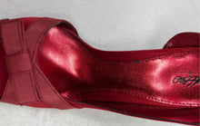 Load image into Gallery viewer, Mossimo Womens Red Slip-On Peep Toe Bow Stiletto D'Orsay Heels Size 9M
