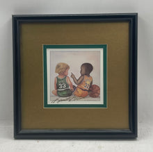 Load image into Gallery viewer, Kenneth Gatewood Bird Magic Johnson Baby Basketball Signed Framed Art Print
