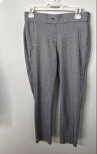 Load image into Gallery viewer, Jones New York Womens Black White Check Flat Front Straight Leg Ankle Pants Sz S
