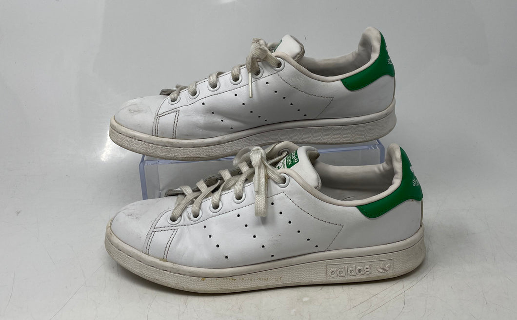 Adidas Girls Stan Smith M20605 White Lace-Up Low Top Sneaker Shoes Size 4.5