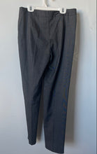Load image into Gallery viewer, Jones New York Womens Gray Flat Front Pockets Straight Leg Dress Pants Size 4P
