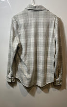 Load image into Gallery viewer, Express Mens Gray Plaid Print Long Sleeve Collared Button-Up Shirt Size S
