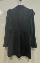 Load image into Gallery viewer, Zara Womens Black Long Sleeve Double Breasted Button Front Mini Dress Size M
