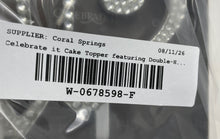 Load image into Gallery viewer, Celebrate It Occasions Interlocking Double Hearts Rhinestone Cake Topper w/ Box
