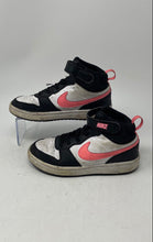 Load image into Gallery viewer, Nike Boys Court Borough Mid 2 CD7783-005 White Black Sneaker Shoes Size 13.5C
