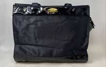 Load image into Gallery viewer, Tendre Poison Womens Black Patent Leather Trim Double Handle Tote Purse
