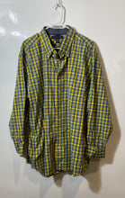 Load image into Gallery viewer, Tommy Hilfiger Mens Yellow And Blue Plaid Printed Button-Up Shirt Size XXL
