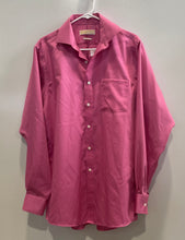 Load image into Gallery viewer, Michael Kors Mens Pink Cotton Long Sleeve Non-Iron Dress Shirt Size 15 1/2 34/35
