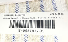 Load image into Gallery viewer, Banana Republic Womens Multicolor Striped Cropped Button-Up Shirt Size XS

