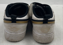 Load image into Gallery viewer, Authentic Nike Kids Air Jordan 1 Low White Black Leather Sneakers Shoes Size 12C
