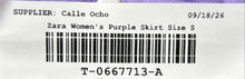 Load image into Gallery viewer, Zara Womens Purple Ruched Side Zip Stretch Mini Skirt Size Small
