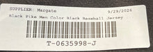 Load image into Gallery viewer, Black Pike Mens Black Short Sleeve Button Front Baseball Jersey Size 2XL
