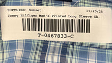 Load image into Gallery viewer, Tommy Hilfiger Mens Blue Plaid Custom Fit Long Sleeve Button-Up Shirt Size L
