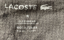 Load image into Gallery viewer, Lacoste Mens Gray Waffle-Knit Long Sleeve Crew Neck Sleep Shirt Size Medium
