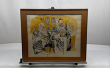 Load image into Gallery viewer, Framed Hand-Colored Lithograph By American Artist Samuel Kunda Judaica Painting
