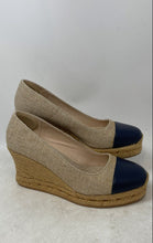 Load image into Gallery viewer, Jack Rogers Womens Beige Square Toe Slip-On Wedge Espadrille Sandals Size 8M
