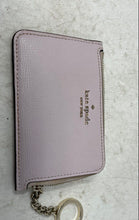 Load image into Gallery viewer, Kate Spade Womens Lucy Pink Leather Corner Zip Keychain Small Card Holder
