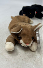 Load image into Gallery viewer, Ty Beanie Babies Pounce The Cat Black Panther Plush Toys 4 Pcs With Tags
