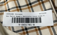Load image into Gallery viewer, Ann Taylor Womens Multicolor Plaid Back-Zip Sleeveless Sheath Dress Size 00P
