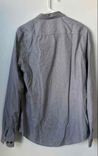 Load image into Gallery viewer, Armani Exchange Mens Gray And White Long Sleeve Collared Button-Up Shirt Size S
