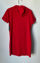 Load image into Gallery viewer, Tommy Hilfiger Womens Red Short Sleeve Pullover Hoodie Dress Size Medium
