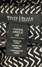 Load image into Gallery viewer, White House Black Market Womens Black White Pockets Ankle Pants Size 6R
