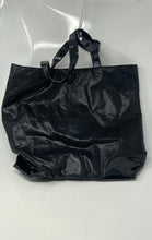 Load image into Gallery viewer, Jimmy Choo Parfums Womens Black Snakeskin Double Handle Tote Handbag Damaged
