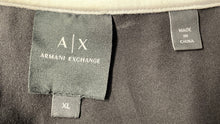 Load image into Gallery viewer, Armani Exchange Mens Black Quarter-Zip White Logo Printed Polo Shirt Size XL
