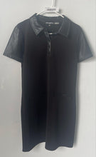 Load image into Gallery viewer, Karl Lagerfeld Womens Black Short Sleeve Spread Collar Mini Dress Size 10
