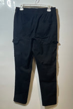 Load image into Gallery viewer, DR Essentials Mens Black Drawstring Pockets Elastic Waist Cargo Pants Size S
