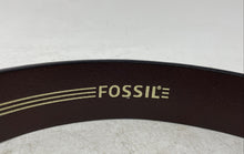 Load image into Gallery viewer, Fossil Mens Brown Golden Tone Buckle Leather Adjustable Dress Belt Size 95/38
