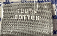 Load image into Gallery viewer, Michael Kors Mens Blue White Gingham Cotton Slim Fit Dress Shirt Size 17-17.5
