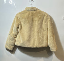 Load image into Gallery viewer, Zara Girls Beige Long Sleeve Front Pocket Short Fur Coat Sz 11-12 Years Old
