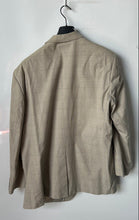 Load image into Gallery viewer, Circola Moda Mens Light Beige Plaid Two-Button Blazer Jacket Size 50L/46W
