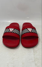 Load image into Gallery viewer, Guess Mens GMETU-C Red Black Checkerboard Open Toe Slip-On Slide Sandals Size 12
