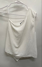 Load image into Gallery viewer, Zara Womens White Sleeveless Regular Fit One Shoulder Layered Blouse Top Size M
