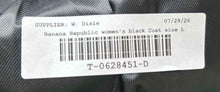 Load image into Gallery viewer, Banana Republic Womens Black Pockets Double-Breasted Overcoat Size L With Tag
