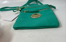 Load image into Gallery viewer, JCH Collection Los Angeles Womens Mint Teal Multi-Zipper Crossbody Bag With Tags
