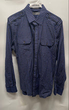 Load image into Gallery viewer, Express Mens Multicolor Plaid Cotton Long Sleeve Pockets Button-Up Shirt No Size
