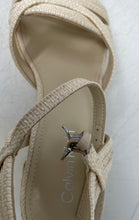 Load image into Gallery viewer, Calvin Klein Womens Lailly Beige Open Toe Block Ankle Strap Heels Size 9M
