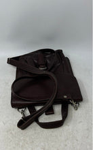 Load image into Gallery viewer, Colin Stuart Womens Brown Leather Buckle Back Zipper Adjustable Strap Backpack
