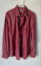 Load image into Gallery viewer, Express Mens Red Cotton Long Sleeve Collared Dress Shirt Size L 16-16.5
