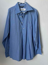 Load image into Gallery viewer, Tommy Hilfiger Mens Blue Plaid Print Cotton Long Sleeve Dress Shirt Size XL
