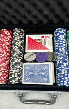 Load image into Gallery viewer, Multicolor Playing Cards Dealer Blind Buttons Poker Chip Set With Case
