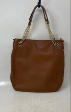 Load image into Gallery viewer, Michael Kors Womens Brown Pebbled Leather Double Handle Lined Tote Bag
