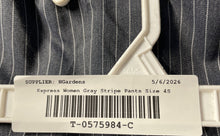Load image into Gallery viewer, Express Womens Gray Pinstripe Flat Front Editor Wide-Leg Dress Pants Size 4S
